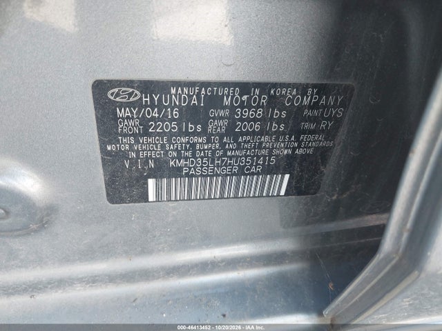 Продажа на аукционе авто 2017 Hyundai Elantra Gt, vin: KMHD35LH7HU351415, номер лота: 46413452