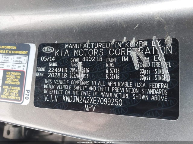 KIA Soul 2014 KNDJN2A2XE7099250 Image 9