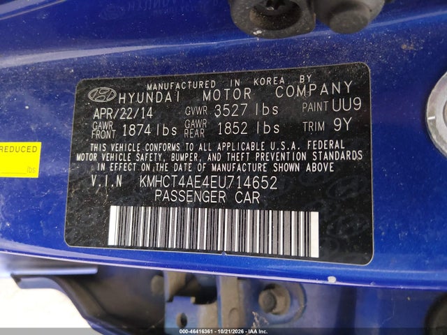 Hyundai ACCENT GLS 2014 KMHCT4AE4EU714652 Image 9