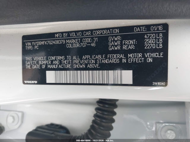Volvo S60 T5 Drive-e Premier 2016 YV126MFK7G2408379 Image 9
