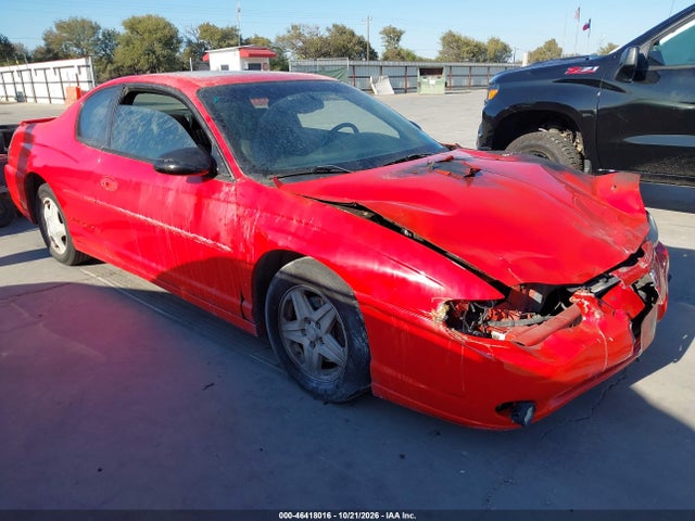 46418016 :رقم المزاد ، 2G1WX15K919198132 vin ، 2001 Chevrolet Monte Carlo Ss مزاد بيع