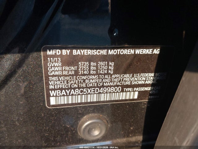 BMW 750i 2014 WBAYA8C5XED499800 Image 9