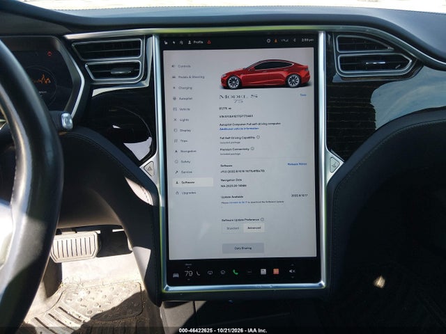 Продажа на аукционе авто 2016 Tesla Model S 60/70/75/85, vin: 5YJSA1E17GF173443, номер лота: 46422625