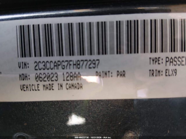 2015 Chrysler 300c Platinum მანქანა იყიდება აუქციონზე, vin: 2C3CCAPG7FH877297, აუქციონის ნომერი: 46422736