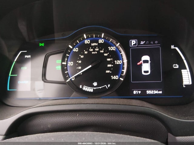46430863 :رقم المزاد ، KMHC65LC7KU108010 vin ، 2019 Hyundai Ioniq Hybrid Blue مزاد بيع