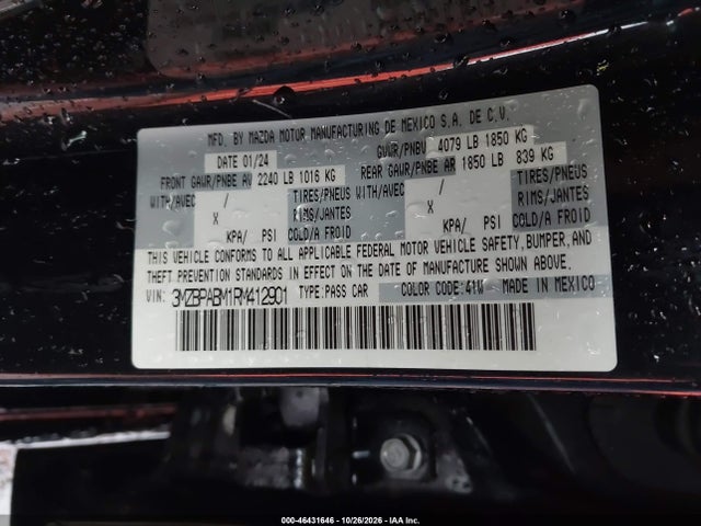 Mazda Mazda3 2.5 S Select Sport 2024 3MZBPABM1RM412901 Image 9