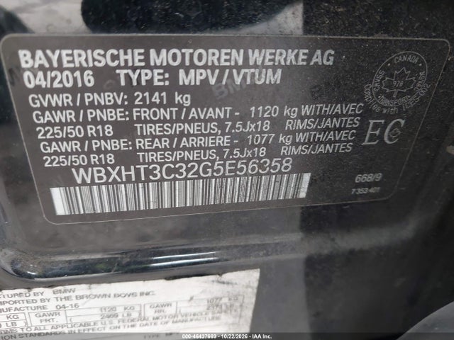 WBXHT3C32G5E56358 BMW X1 Xdrive28i