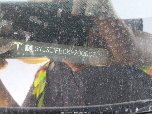 Tesla Model 3 Long Range/performance 2019 5YJ3E1EB0KF200007 Image 9