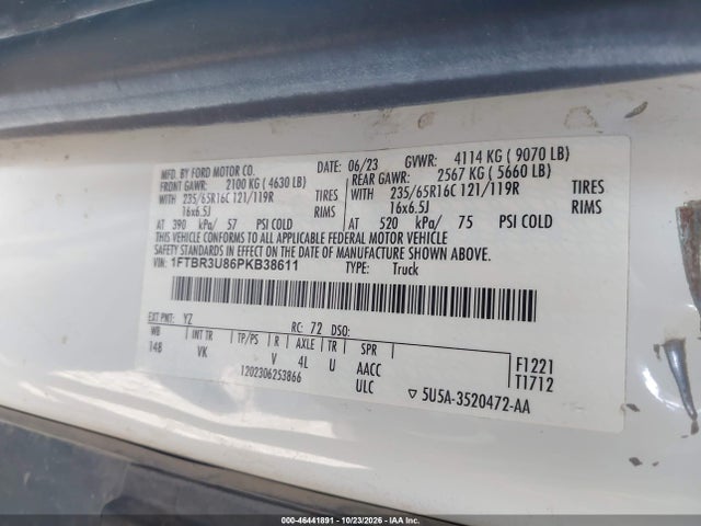Ford Transit-250 Cargo Van 2023 1FTBR3U86PKB38611 Image 9