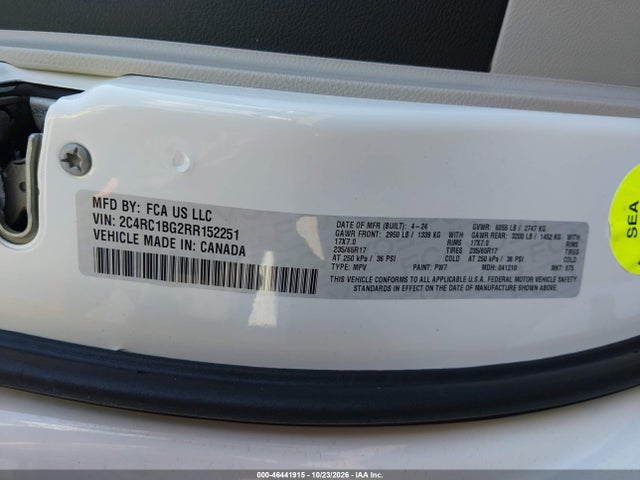 Chrysler Pacifica Touring L 2024 2C4RC1BG2RR152251 Image 9