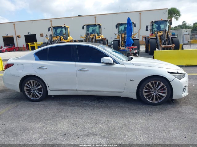 2018 Infiniti Q50 3.0t Luxe მანქანა იყიდება აუქციონზე, vin: JN1EV7AR4JM431516, აუქციონის ნომერი: 46461636