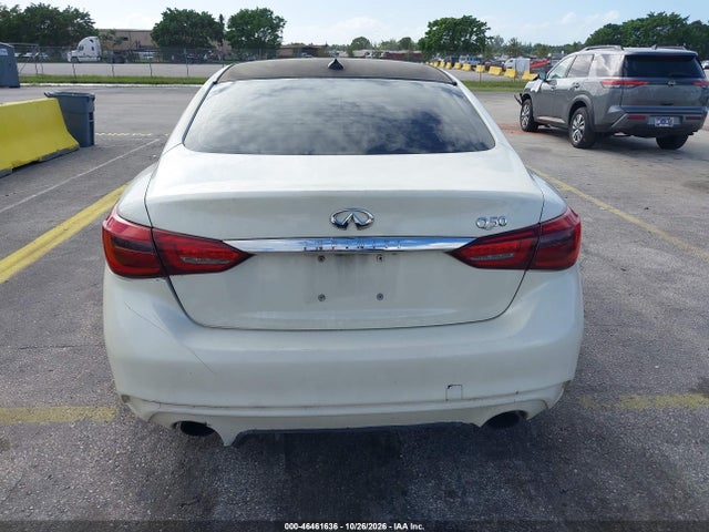 2018 Infiniti Q50 3.0t Luxe მანქანა იყიდება აუქციონზე, vin: JN1EV7AR4JM431516, აუქციონის ნომერი: 46461636