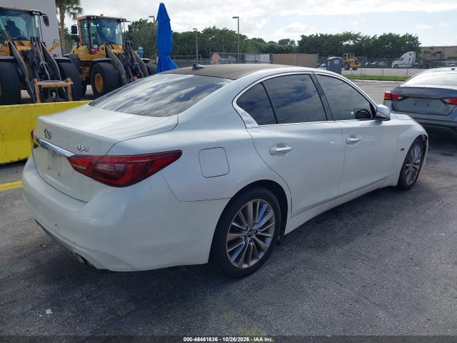 2018 Infiniti Q50 3.0t Luxe მანქანა იყიდება აუქციონზე, vin: JN1EV7AR4JM431516, აუქციონის ნომერი: 46461636