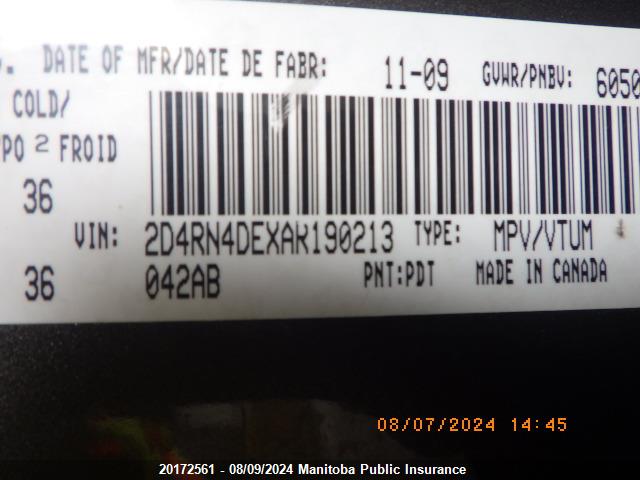 Aukcja sprzedaży 2010 Dodge Grand Caravan Se, vin: 2D4RN4DEXAR190213, numer aukcji: 20172561