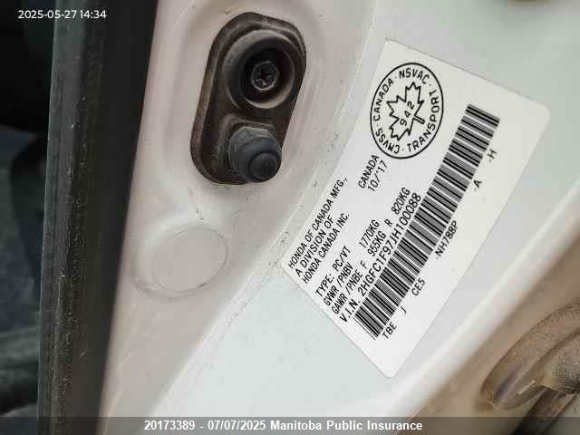 Honda l15b7 2018 2HGFC1F97JH100088 Image 9