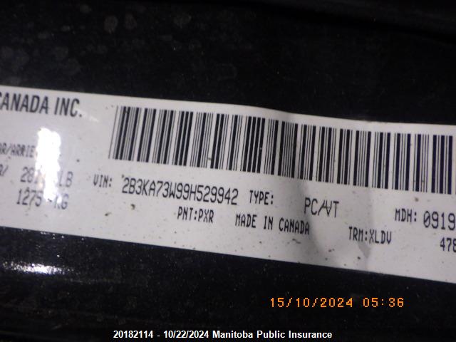 Продаж на аукціоні авто 2009 Dodge Charger Srt8 Srt8, vin: 2B3KA73W99H529942, номер лоту: 20182114