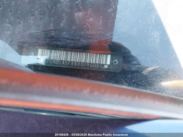 20186428 :رقم المزاد ، 2CNDL43F686019005 vin ، 2008 Chevrolet Equinox Lt V6 مزاد بيع