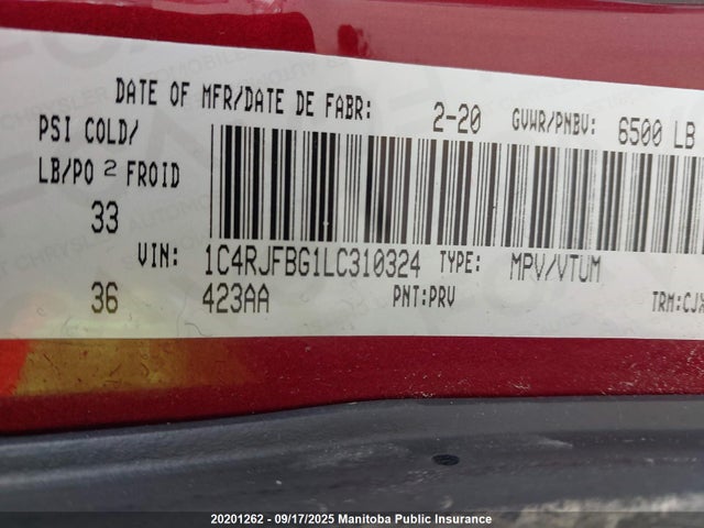 Jeep Grand Cherokee 2020 1C4RJFBG1LC310324 Image 9