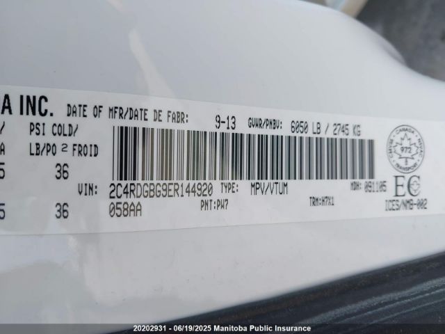 2C4RDGBG9ER144920 Dodge 2014