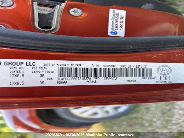 3C4PDCAB8ET215270 Dodge 2014