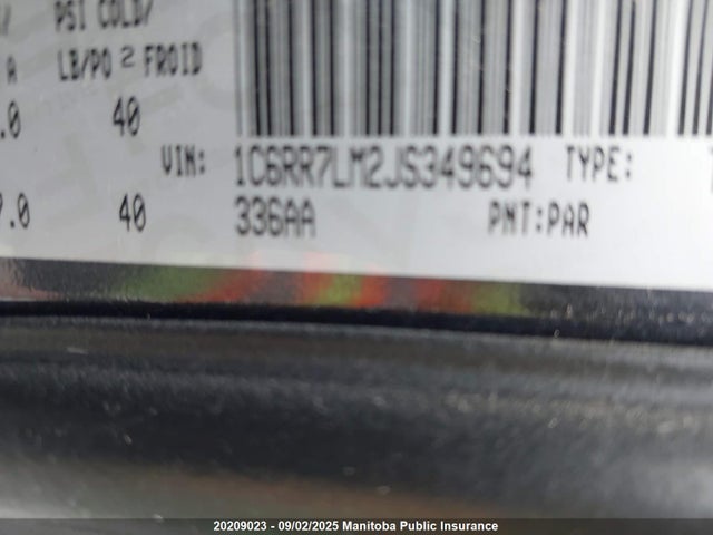 Dodge 1500 2018 1C6RR7LM2JS349694 Image 9