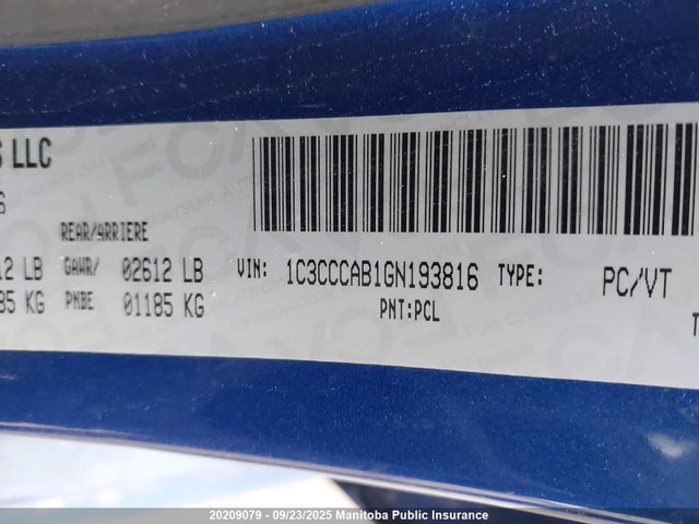 Chrysler 2016 2016 1C3CCCAB1GN193816 Image 9
