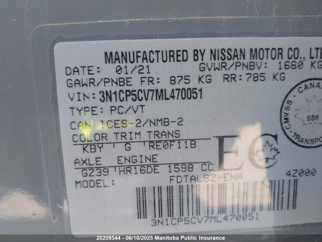 Nissan KICKS SV 2021 3N1CP5CV7ML470051 Image 9