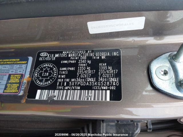 5XYPGDA35KG528740 KIA gdi theta-ii