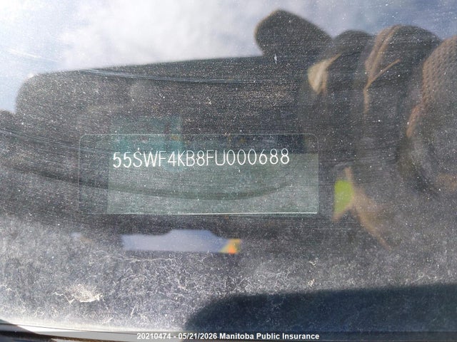 20210474 :رقم المزاد ، 55SWF4KB8FU000688 vin ، 2015 Mercedes Benz C300w 4matic مزاد بيع