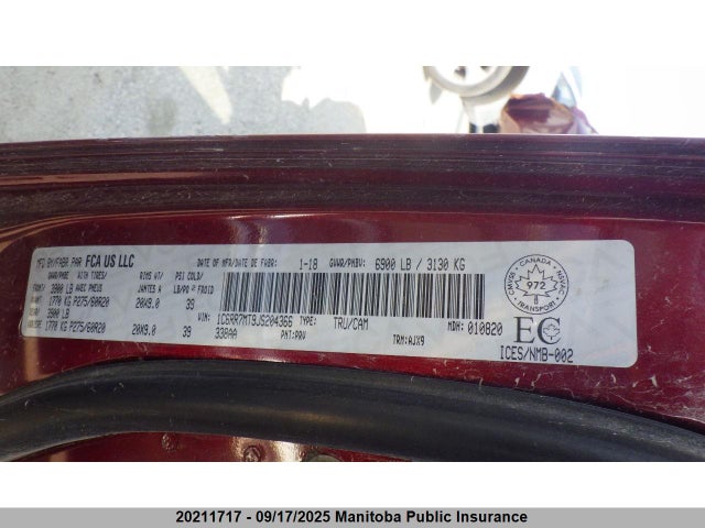 Dodge 1500 2018 1C6RR7MT9JS204366 Image 11
