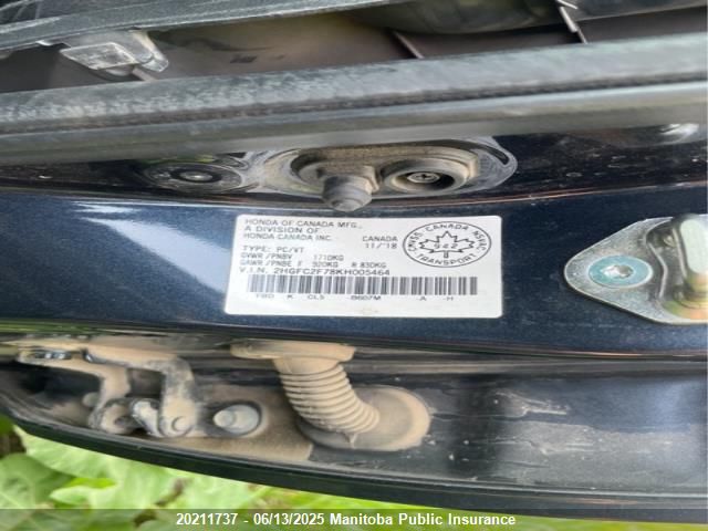 2HGFC2F78KH005464 Honda CIVIC EX