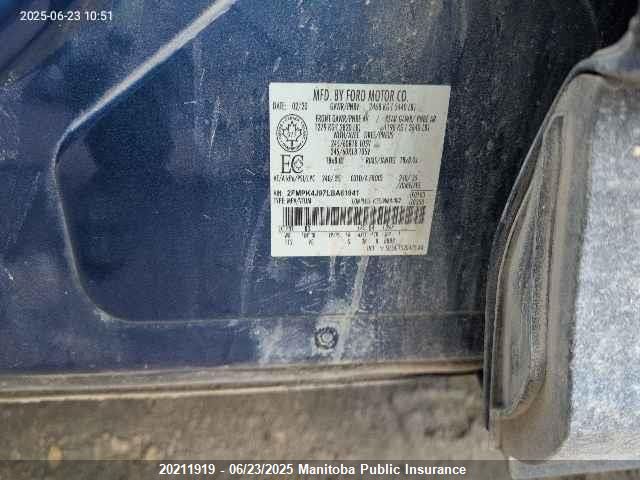 2FMPK4J97LBA61941 Ford 2.0l gtdi w/premium fuel