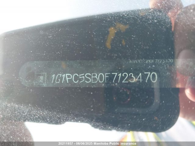1G1PC5SB0F7123470 Chevrolet Cruze Lt Turbo