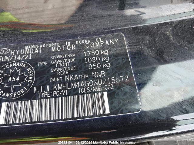 KMHLM4AG0NU215572 Hyundai Elantra Preferred