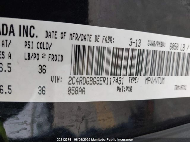 2C4RDGBG9ER117491 Dodge Grand Caravan Sxt