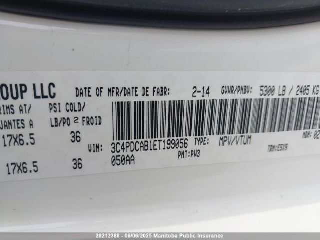 3C4PDCAB1ET199056 Dodge JOURNEY SE