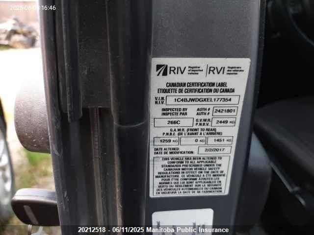 1C4BJWDGXEL177354 Jeep Wrangler Unlimited Sport