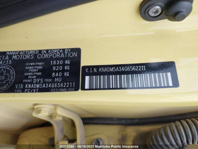 KNADM5A34G6562211 KIA gamma