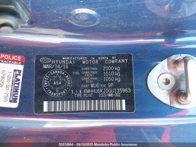 KMHHU6KJ0GU135963 Hyundai g 3.8 gdi lambda ii