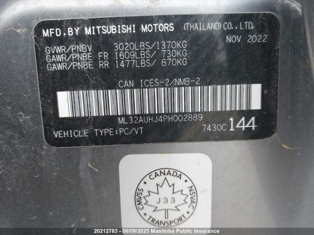 ML32AUHJ4PH002889 Mitsubishi MIRAGE SE
