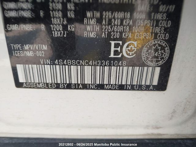4S4BSCNC4H3361048 Subaru c0