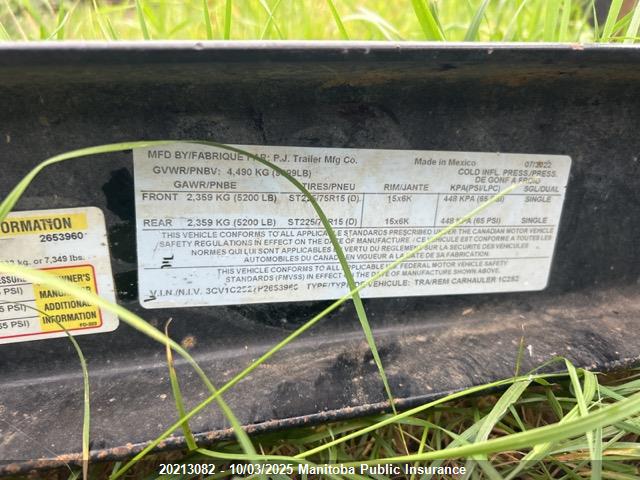 3CV1C2527P2653960 Pj Trailers 2023