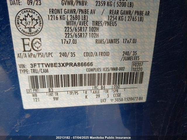 Ford Maverick 2023 3FTTW8E3XPRA86666 Image 9