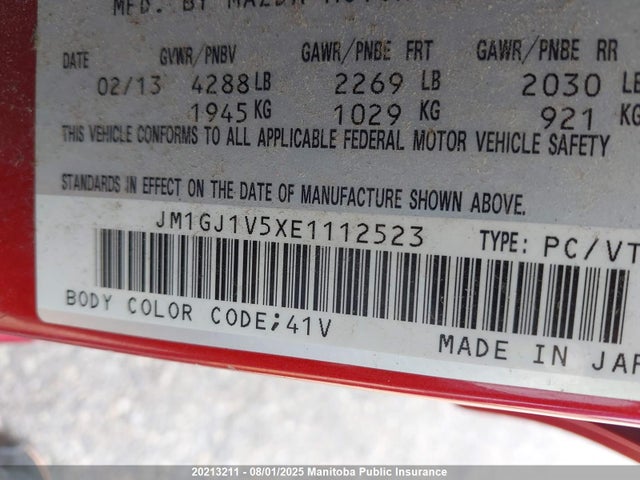 JM1GJ1V5XE1112523 Mazda py