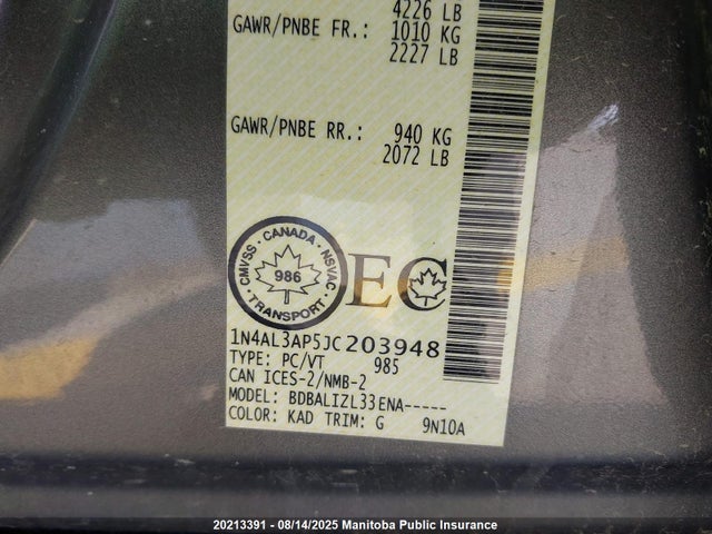 1N4AL3AP5JC203948 Nissan 2018