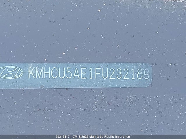 KMHCU5AE1FU232189 Hyundai dohc gdi gamma