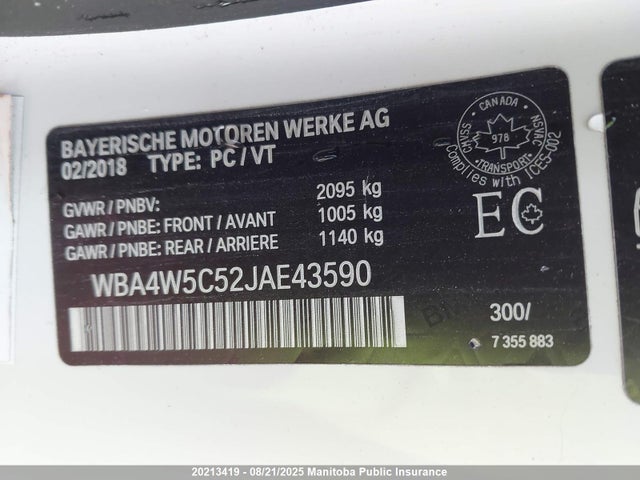 BMW 430I 2018 WBA4W5C52JAE43590 Image 9
