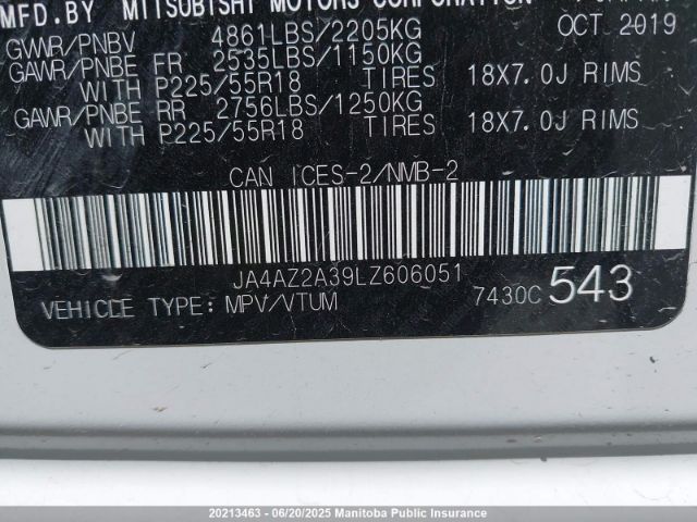 JA4AZ2A39LZ606051 Mitsubishi mivec