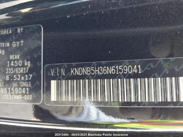 KNDNB5H36N6159041 KIA gdi lamda iii