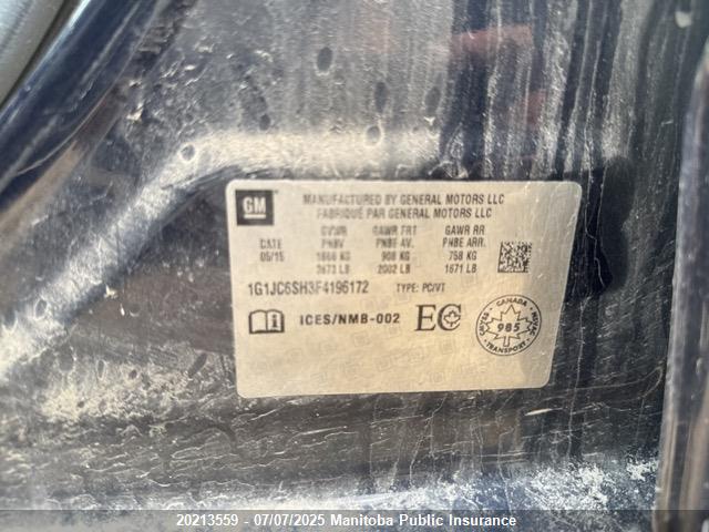 1G1JC6SH3F4196172 Chevrolet luw